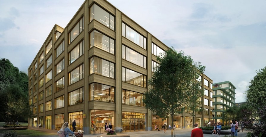 Rohový prostor k pronájmu pro restauraci se zahrádkou v projektu Smíchov City