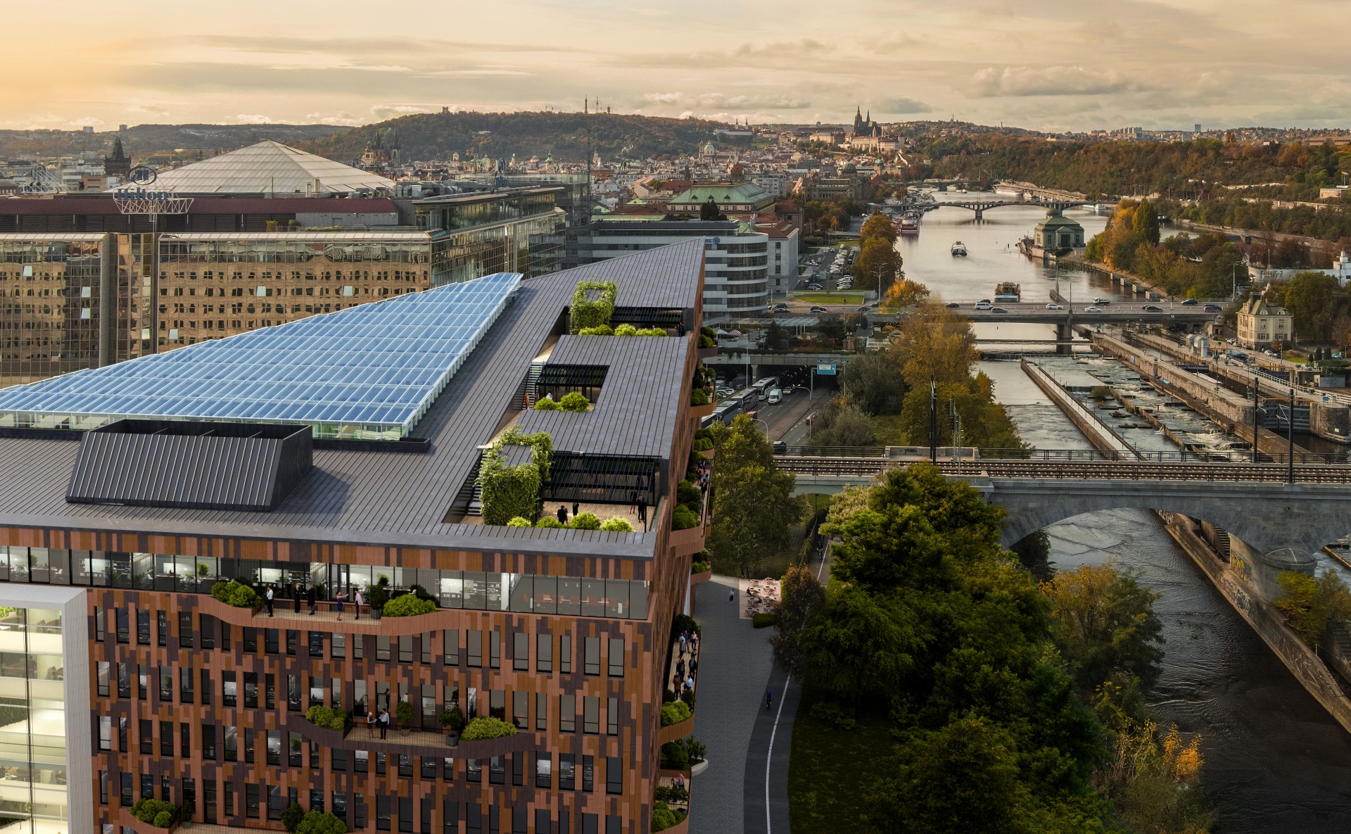 Pronájem kanceláří v Danube House Praha 8