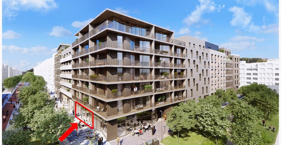 Obchodní prostory v moderním projektu Smíchov City, 153 m2