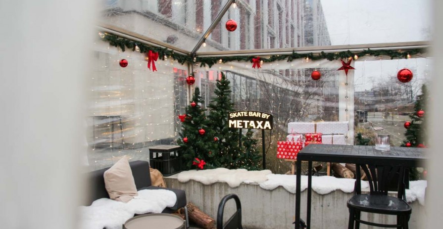 Revír Aprés-Skate: Party Tent by the Winter Ice Rink in Karlín