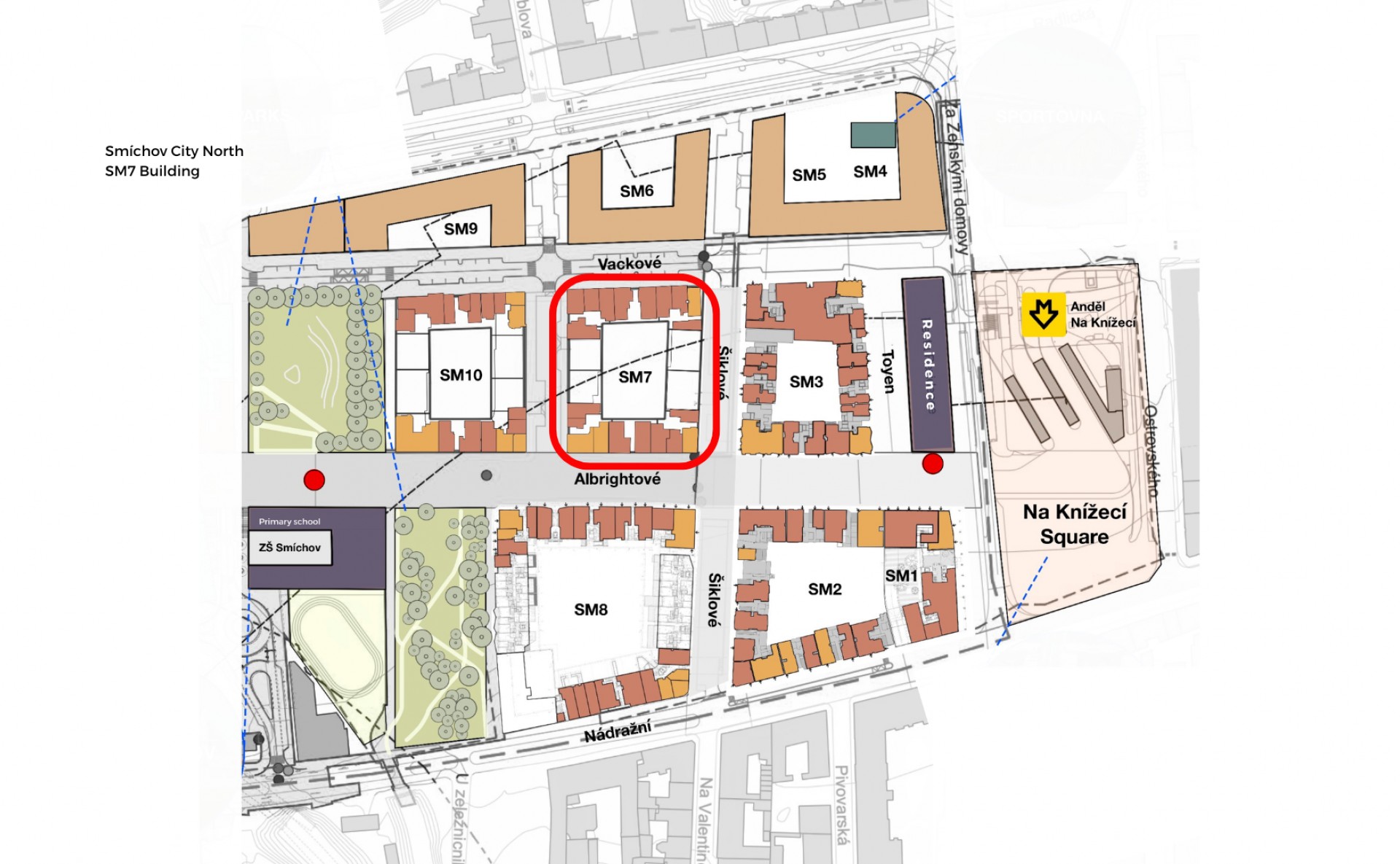 Pronájem obchodních prostor Smíchov City SM7 Praha  5