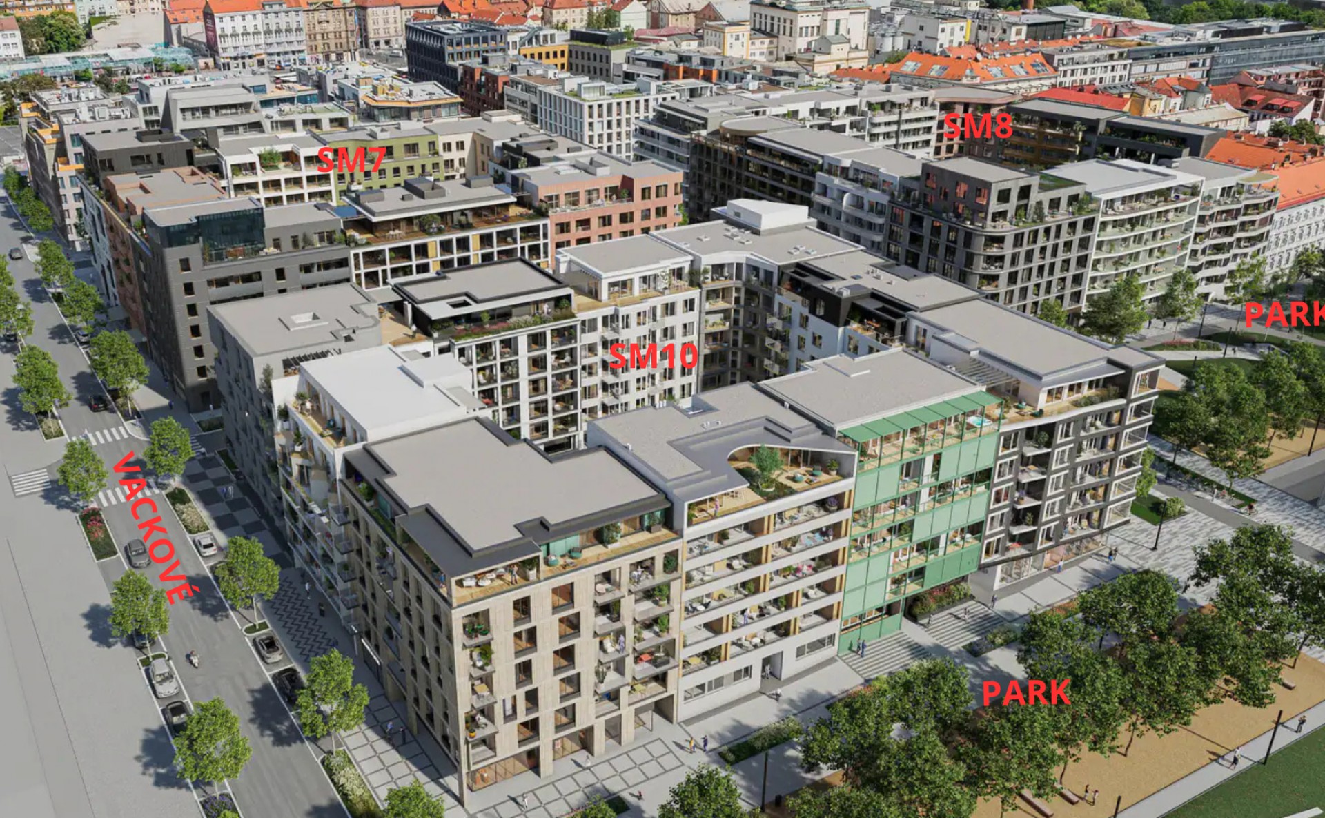 Pronájem obchodních prostor SM8 Smíchov City Praha 5 Q1 2028