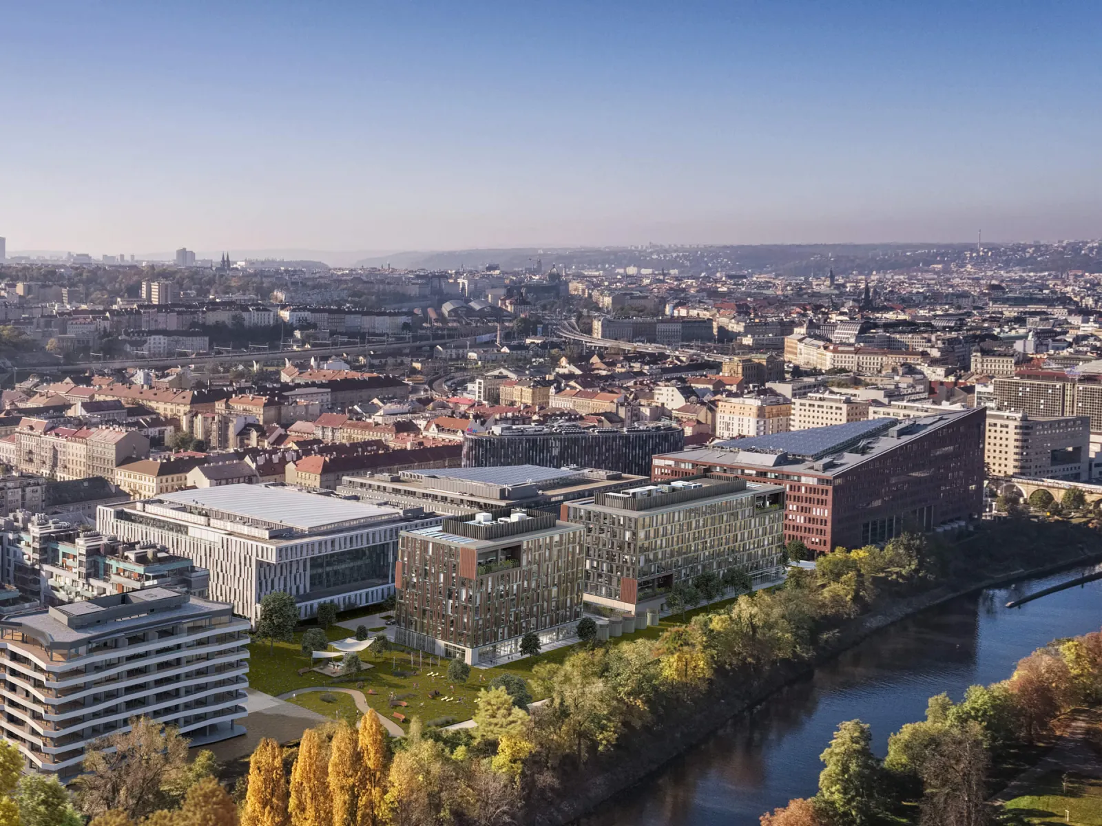 Pronájem nebytových prostor Riverside Karlín Praha 8