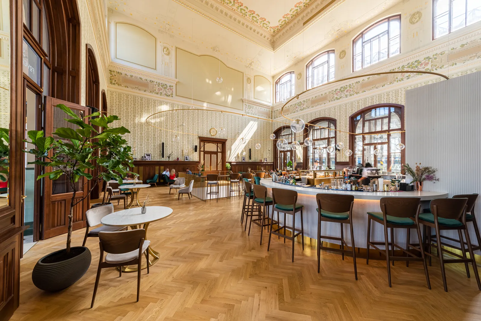 Stylish café near the main railway station