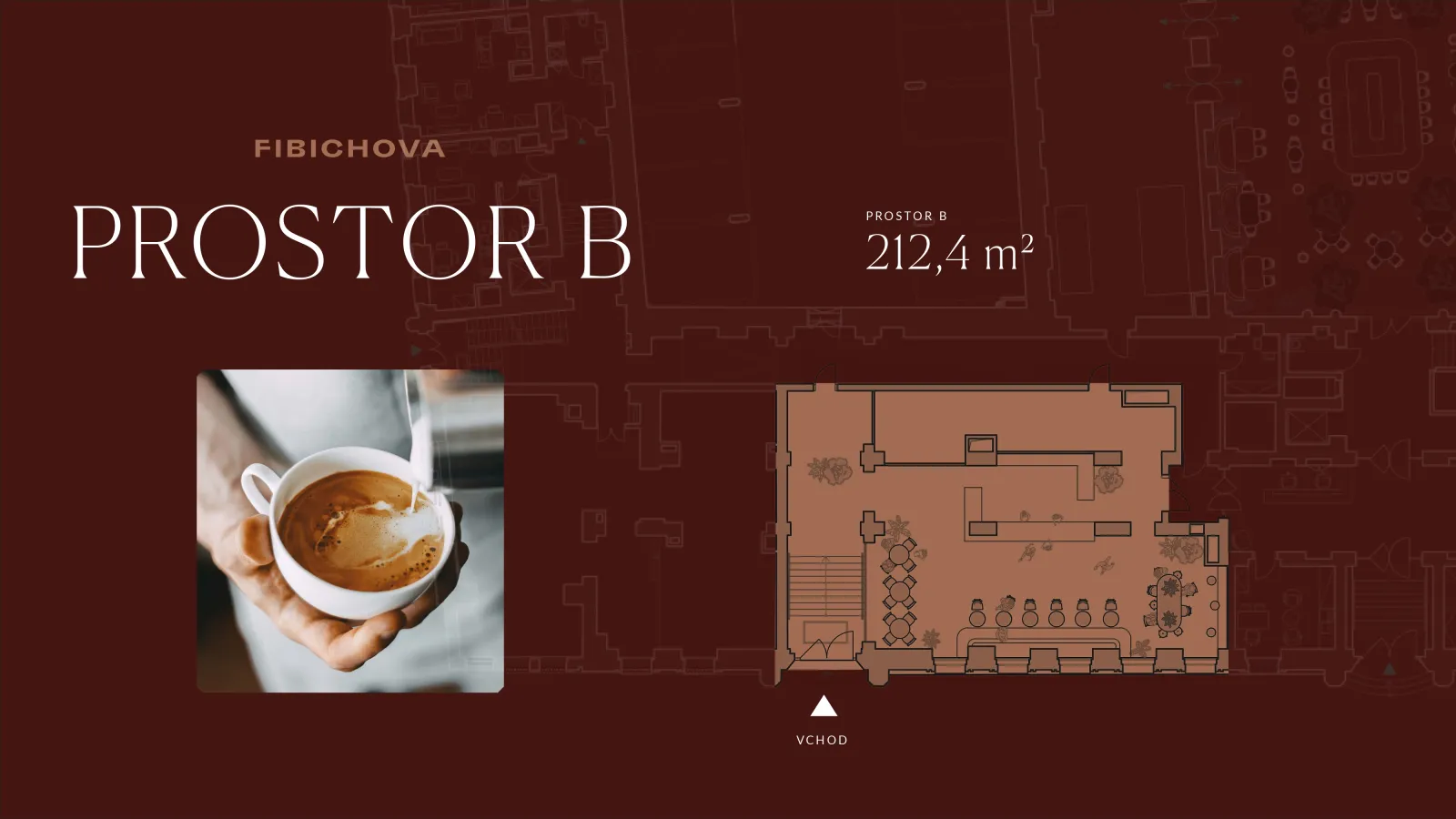 Rental of a design space for a café – Fibichova, Prague 3