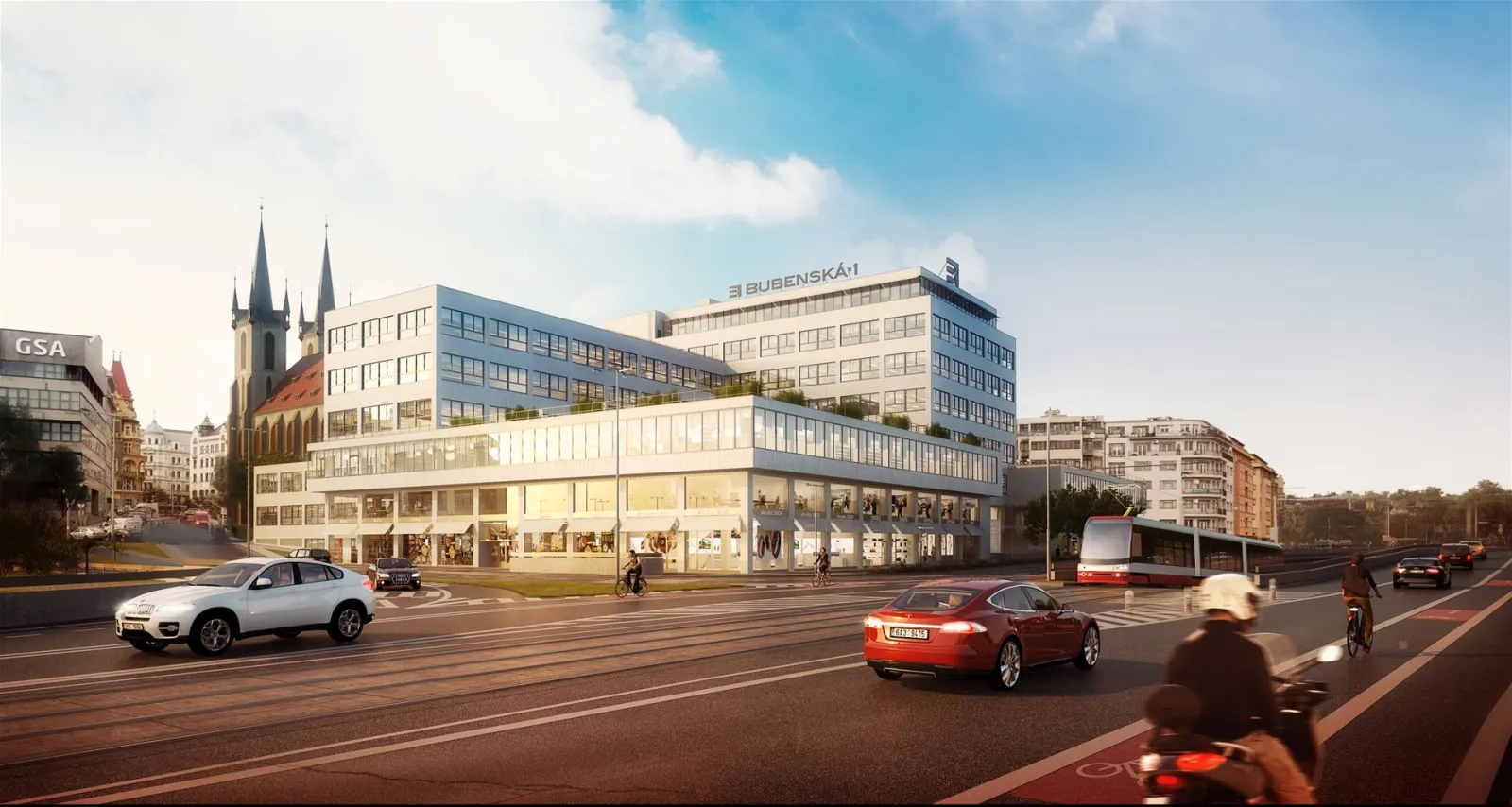 LEASED: Office Space in the Functionalist Icon at Bubenská 1
