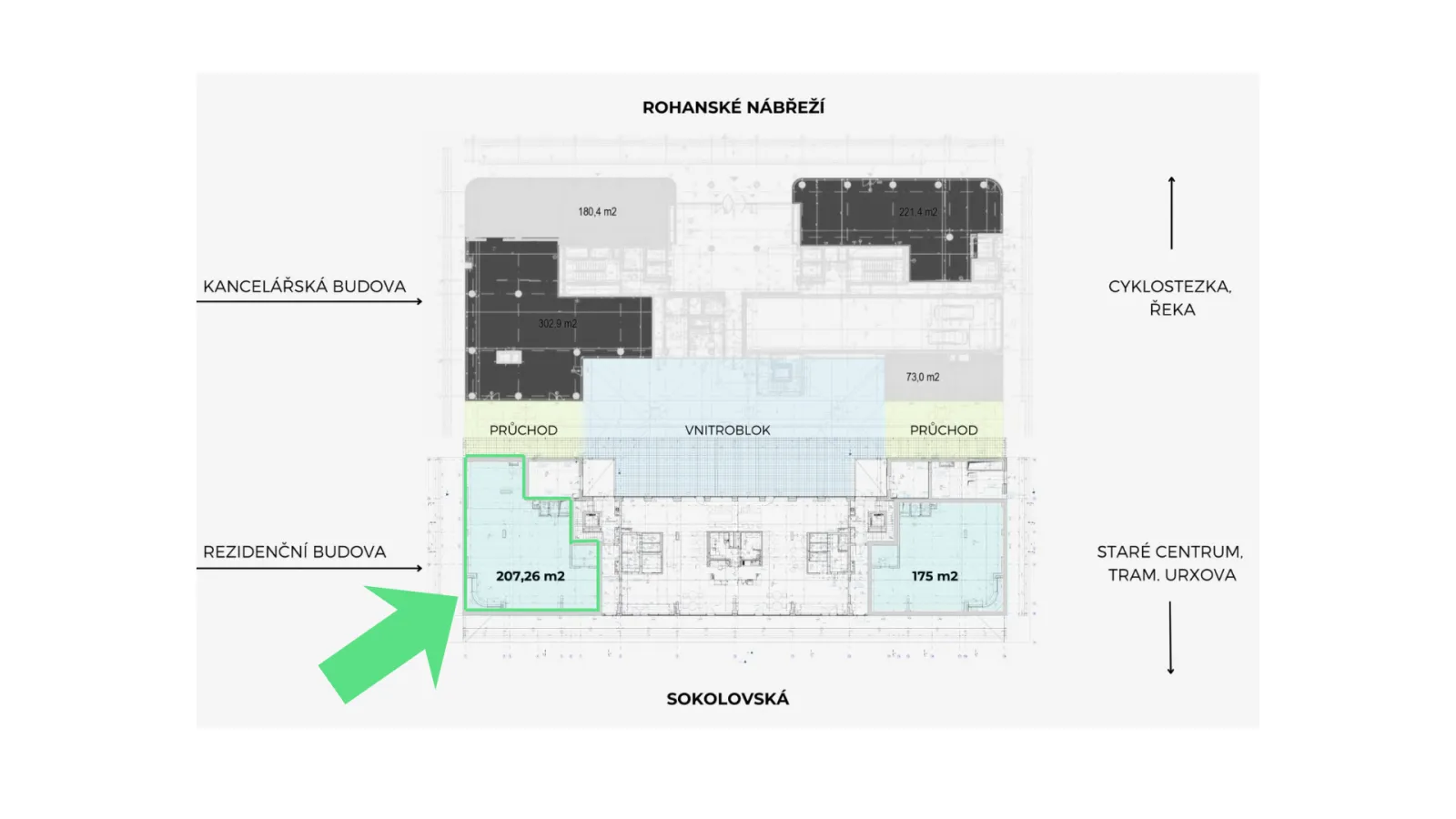 Retail space for Rent in Block Karlin Prague 8