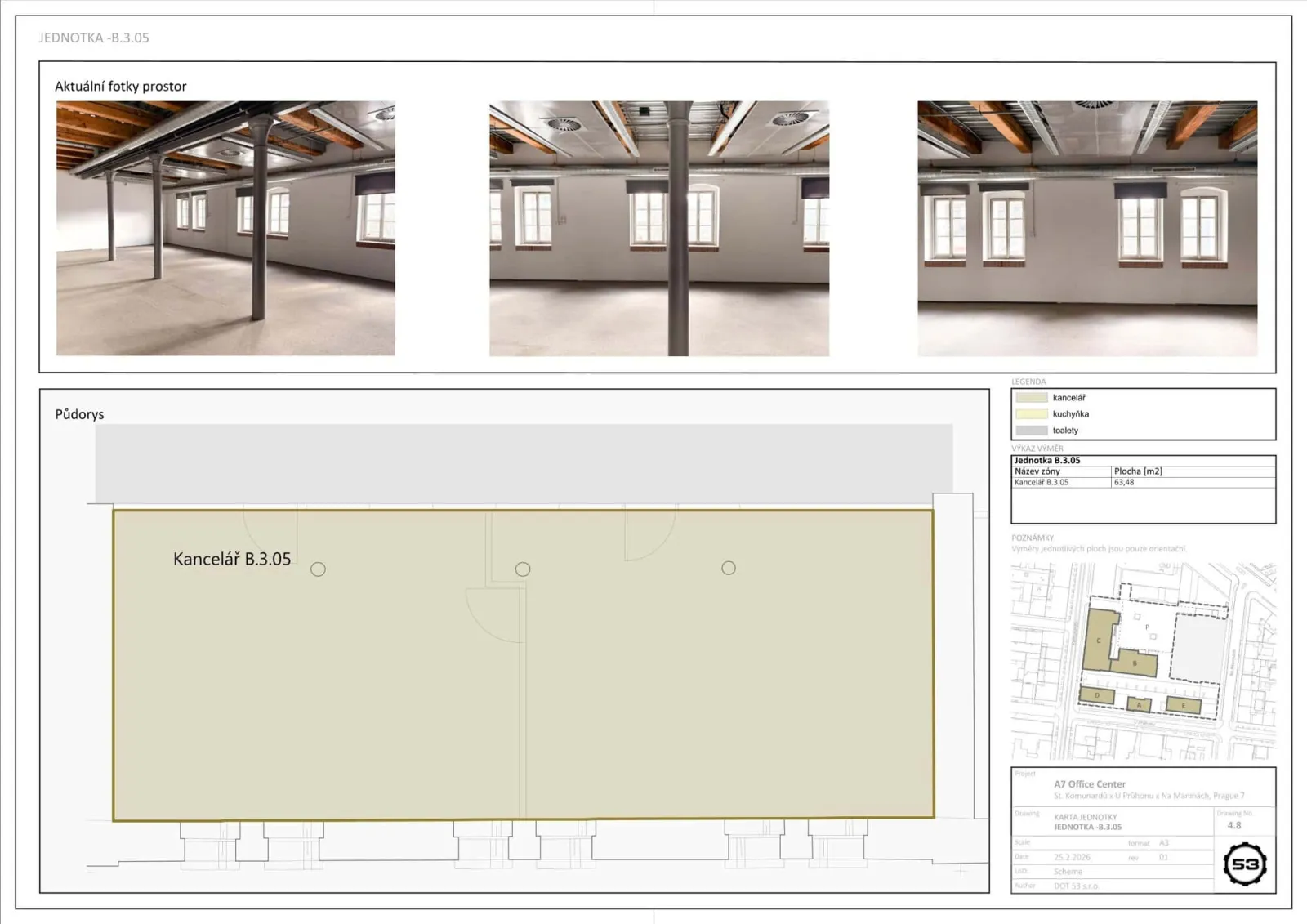 Pivovar 53: Modern Offices with an Industrial Atmosphere for Lease in Holešovice