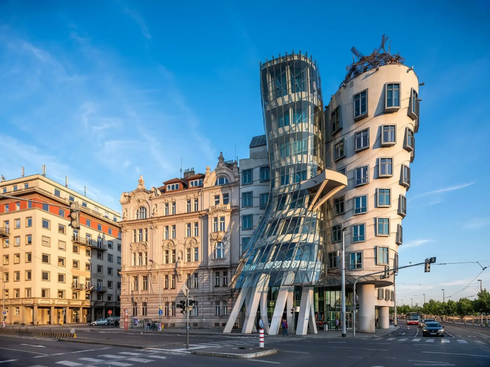 Dancing House: Office Space for Lease in an Iconic Building on Jiráskovo Square