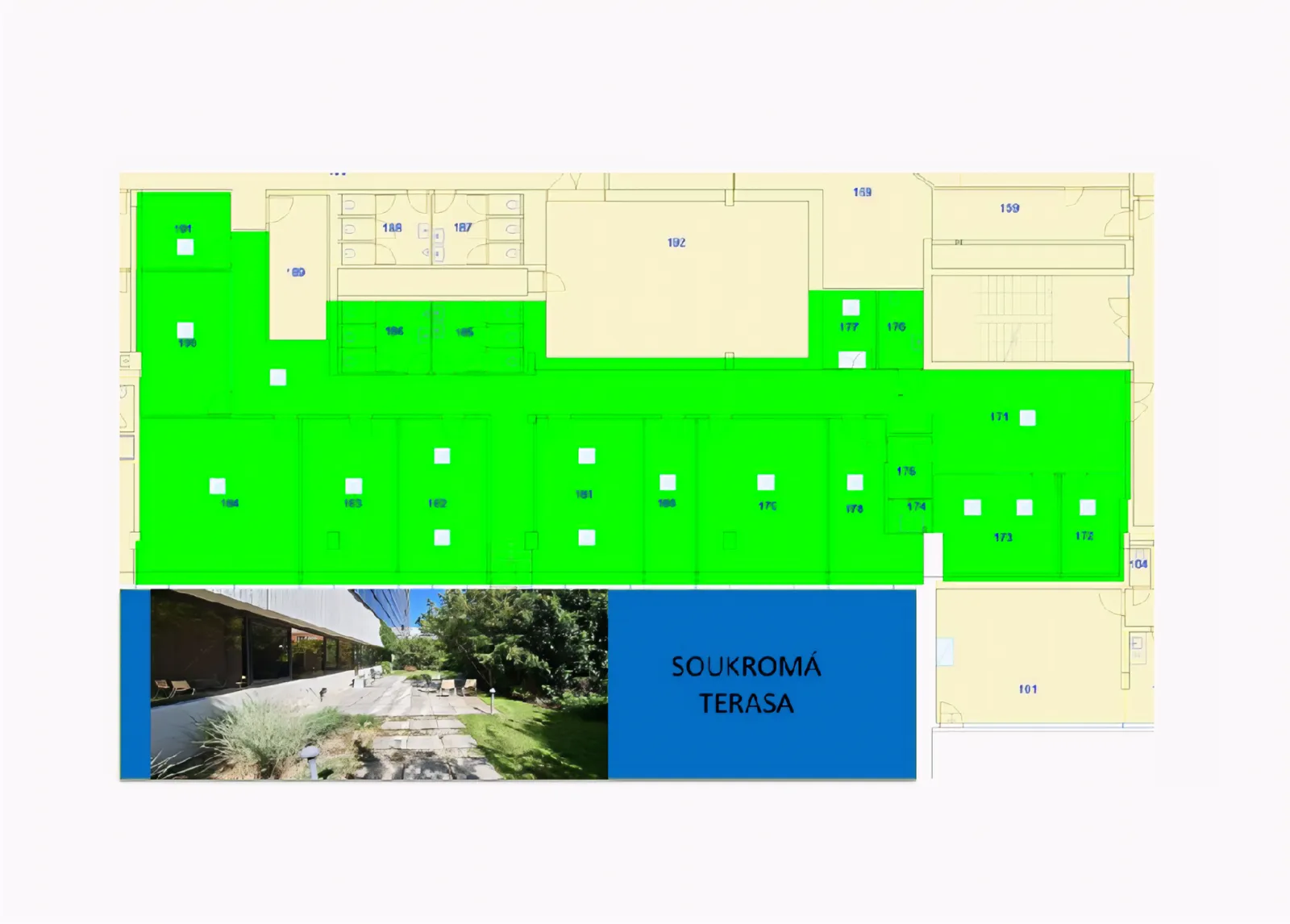 Pronájem kanceláří Rosmarin Business Center Praha 7 Dejsiprostor
