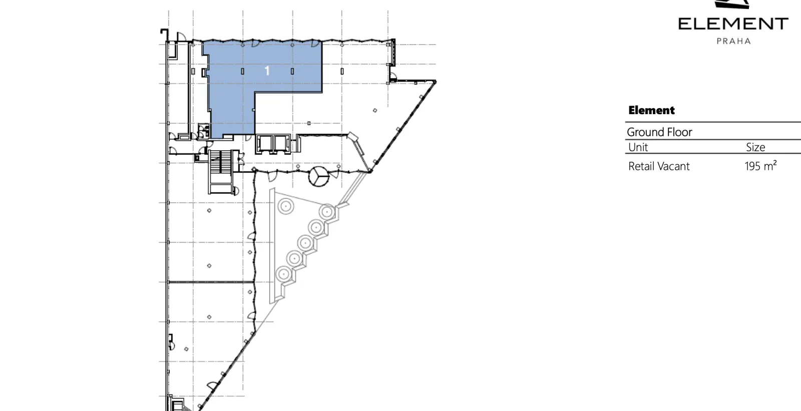 Retail Space for Rent: Element, Prague 4, Pankrác